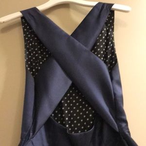 Isaac Mizrahi Size 10 Navy Blue Dress